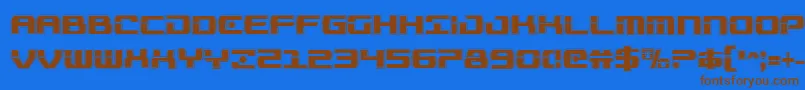 Troopersacadcond Font – Brown Fonts on Blue Background