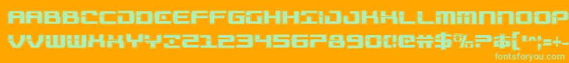 Troopersacadcond Font – Green Fonts on Orange Background