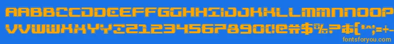 Troopersacadcond Font – Orange Fonts on Blue Background