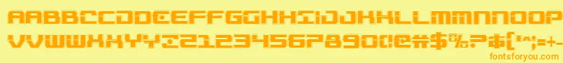 Troopersacadcond Font – Orange Fonts on Yellow Background