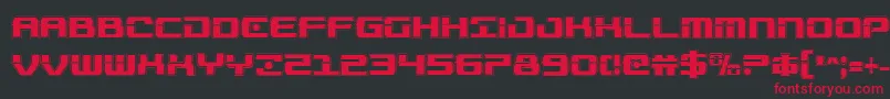 Troopersacadcond Font – Red Fonts on Black Background