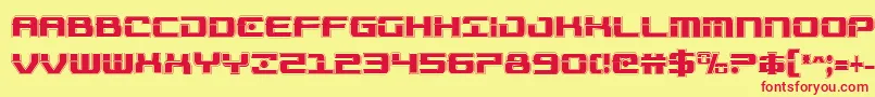 Troopersacadcond Font – Red Fonts on Yellow Background
