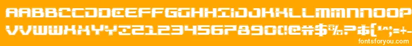 Troopersacadcond Font – White Fonts on Orange Background