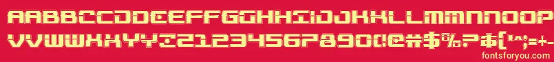 Troopersacadcond Font – Yellow Fonts on Red Background