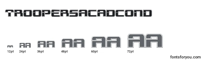Troopersacadcond Font Sizes