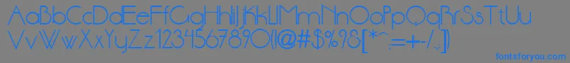 Dsstnd-Schriftart – Blaue Schriften auf grauem Hintergrund