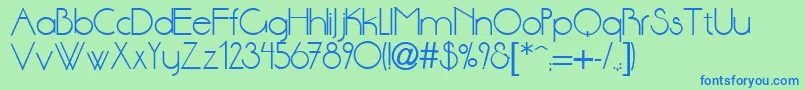 Dsstnd Font – Blue Fonts on Green Background