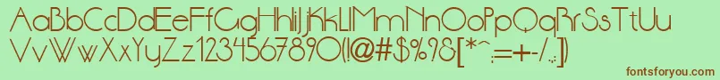 Dsstnd Font – Brown Fonts on Green Background