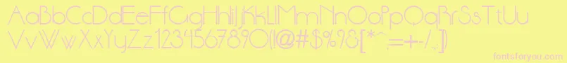 Dsstnd Font – Pink Fonts on Yellow Background
