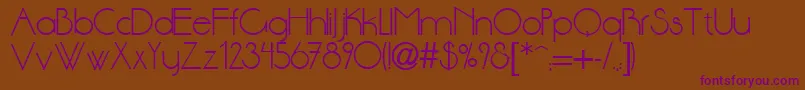 Dsstnd Font – Purple Fonts on Brown Background