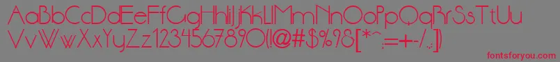Dsstnd Font – Red Fonts on Gray Background