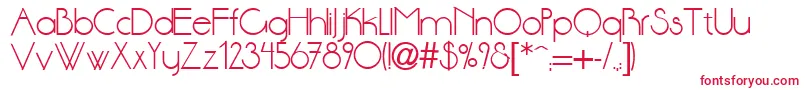 Dsstnd Font – Red Fonts on White Background