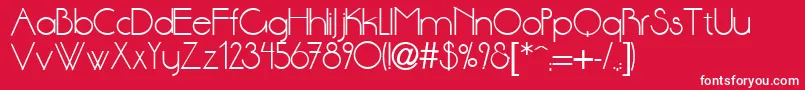 Dsstnd Font – White Fonts on Red Background