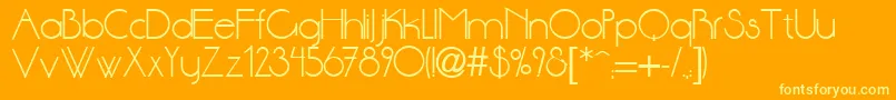 Dsstnd Font – Yellow Fonts on Orange Background