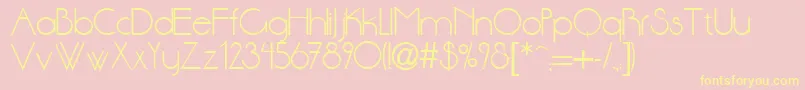 Dsstnd Font – Yellow Fonts on Pink Background
