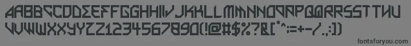 フォントMetalArhythmetic – 黒い文字の灰色の背景