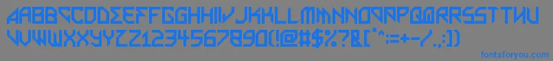 MetalArhythmetic Font – Blue Fonts on Gray Background