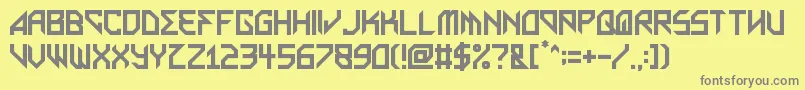 MetalArhythmetic Font – Gray Fonts on Yellow Background