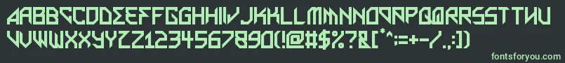 MetalArhythmetic Font – Green Fonts on Black Background