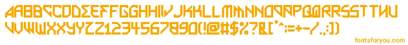 MetalArhythmetic Font – Orange Fonts on White Background