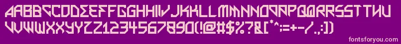 MetalArhythmetic Font – Pink Fonts on Purple Background