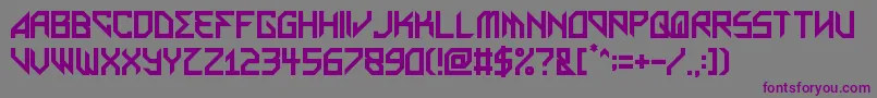 MetalArhythmetic-fontti – violetit fontit harmaalla taustalla