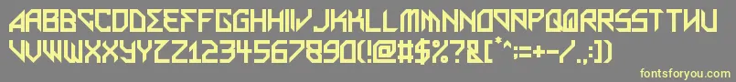 MetalArhythmetic Font – Yellow Fonts on Gray Background