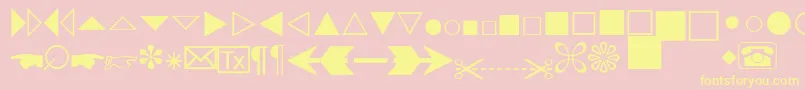EuropeanPi3 Font – Yellow Fonts on Pink Background