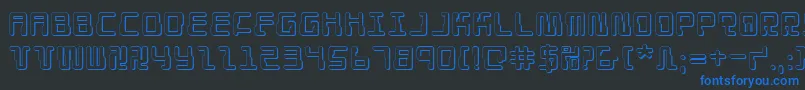 Droid Lover 3D Font – Blue Fonts on Black Background