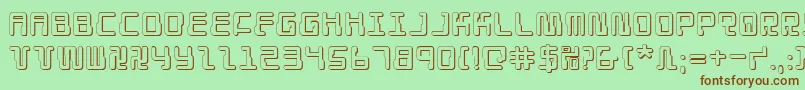 Droid Lover 3D Font – Brown Fonts on Green Background