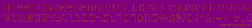 Droid Lover 3D Font – Brown Fonts on Purple Background