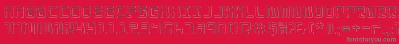 Droid Lover 3D Font – Gray Fonts on Red Background