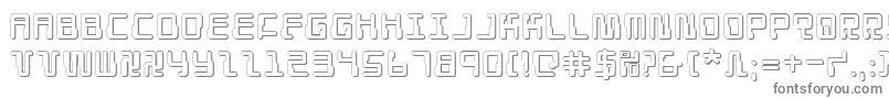 Droid Lover 3D Font – Gray Fonts on White Background