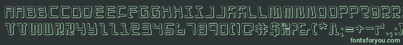 Droid Lover 3D Font – Green Fonts on Black Background