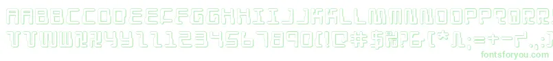 Droid Lover 3D Font – Green Fonts on White Background