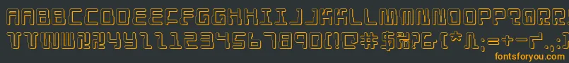 Droid Lover 3D Font – Orange Fonts on Black Background