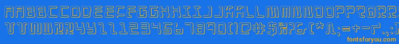 Droid Lover 3D Font – Orange Fonts on Blue Background