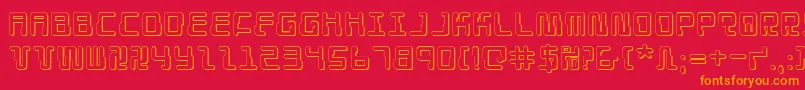 Droid Lover 3D Font – Orange Fonts on Red Background