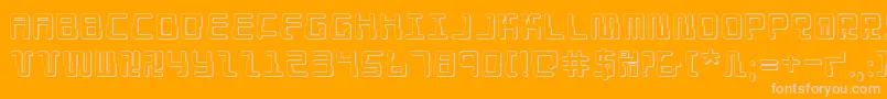 Droid Lover 3D Font – Pink Fonts on Orange Background