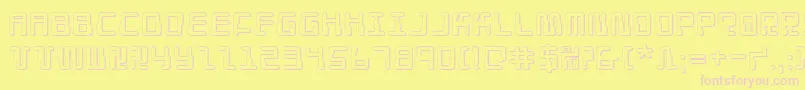 Droid Lover 3D Font – Pink Fonts on Yellow Background