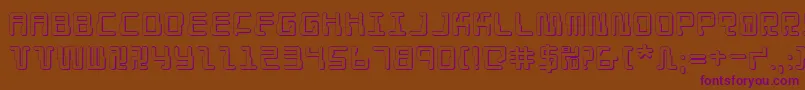 Шрифт Droid Lover 3D – фиолетовые шрифты на коричневом фоне