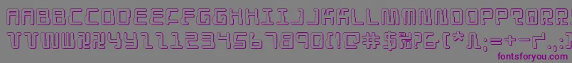 Шрифт Droid Lover 3D – фиолетовые шрифты на сером фоне