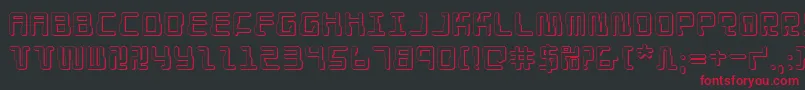 fuente Droid Lover 3D – Fuentes Rojas Sobre Fondo Negro