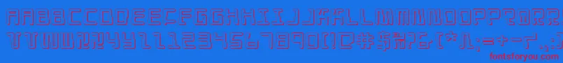 Droid Lover 3D Font – Red Fonts on Blue Background