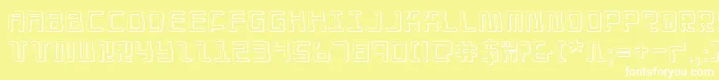 Droid Lover 3D Font – White Fonts on Yellow Background