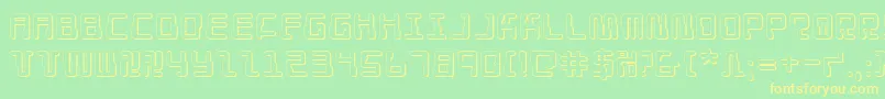 Droid Lover 3D Font – Yellow Fonts on Green Background