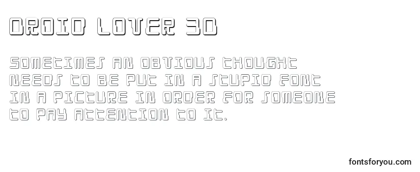 Droid Lover 3D Font