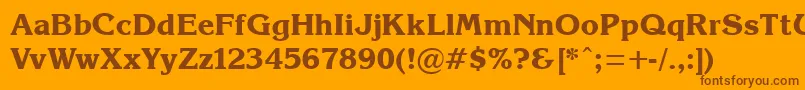 KorinB Font – Brown Fonts on Orange Background