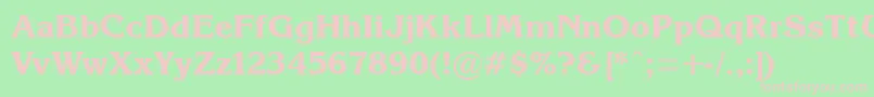 KorinB Font – Pink Fonts on Green Background