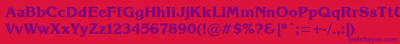 KorinB Font – Purple Fonts on Red Background